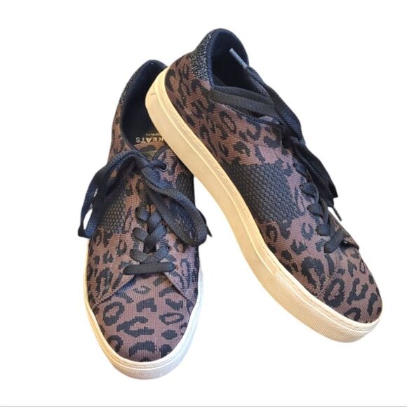 Greats Brooklyn Royale Knit Leopard Print Sneakers - Picture 1 of 7